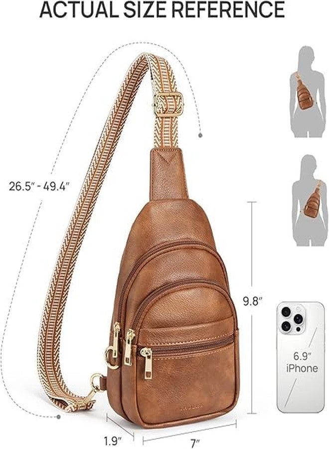 CHOLISS Anti Theft Small Sling Bag for Women and Men RFID Leather Crossbody Bags Fanny Pack Chest Bag Travel Purse Daypacks - Image 5